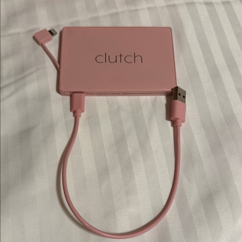 Clutch Portable Power Bank Charger in Pink - Picture 4 of 16